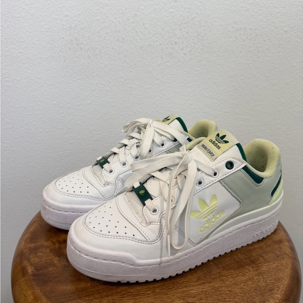 Adidas Vegan Retro White and Green Sneakers